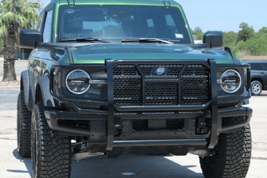 Steelcraft HD grille guard 50-1350C for 2021–2024 Ford Bronco Full Size, heavy-duty steel grille guard for rugged front-end protection.