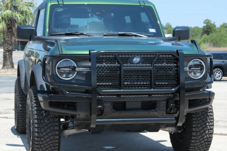 Steelcraft HD grille guard 50-1350C for 2021–2024 Ford Bronco Full Size, heavy-duty steel grille guard for rugged front-end protection.