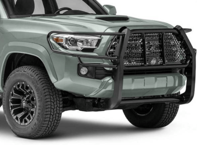 Steelcraft truck grille guard 50-3420C for 2016–2023 Toyota Tacoma, heavy-duty steel HD grille guard for rugged front-end protection.