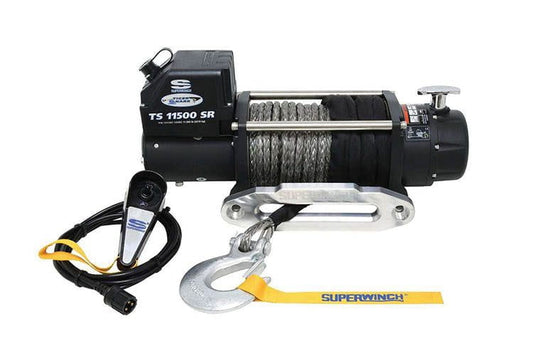 Superwinch 1511201 Tiger Shark 11500SR 12V Synthetic Rope Winch