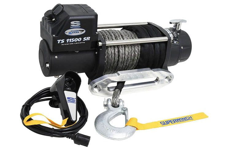 Superwinch 1511201 Tiger Shark 11500SR 12V Synthetic Rope Winch