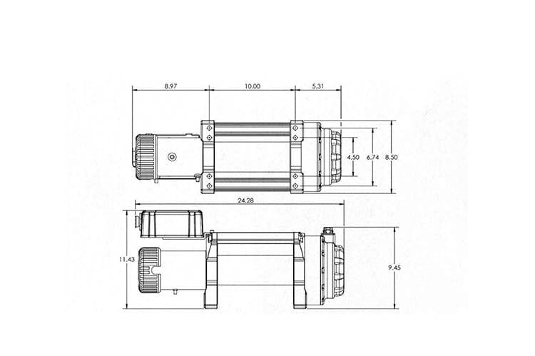 Superwinch 1518001 Tiger Shark 18000SR 12V Synthetic Rope Winch