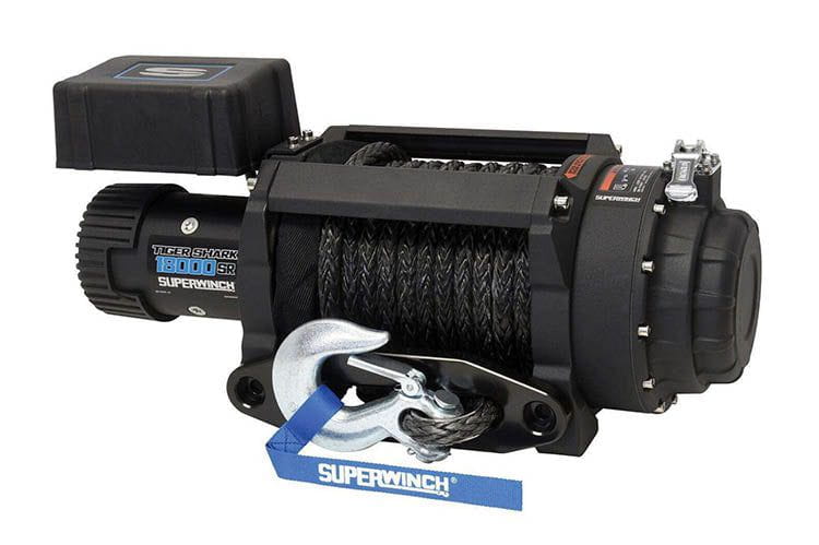 Superwinch 1518001 Tiger Shark 18000SR 12V Synthetic Rope Winch