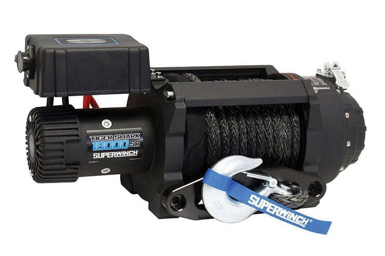 Superwinch 1518001 Tiger Shark 18000SR 12V Synthetic Rope Winch