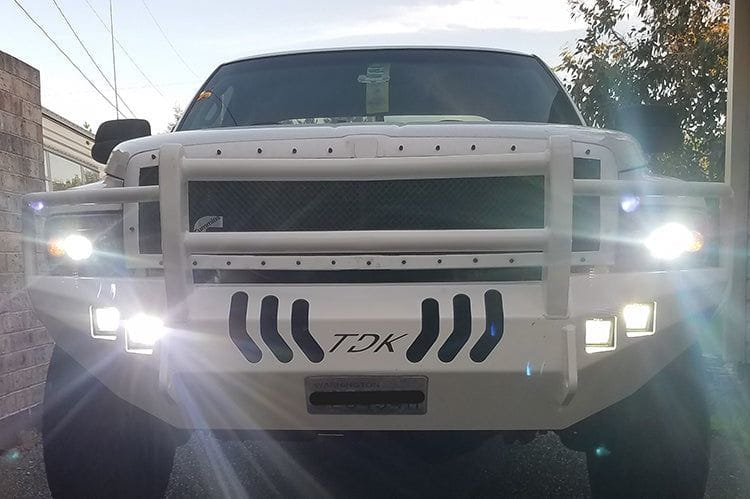 Heavy-duty Front Bumper Grille Guard for 1994-2024 Dodge Ram 4500/5500.