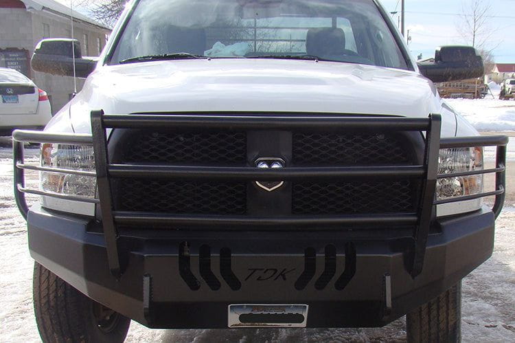 Heavy-duty Front Bumper Grille Guard for 1994-2024 Dodge Ram 4500/5500.