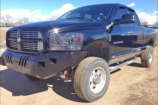 Custom Steel Front Bumper for Dodge Ram 2500/3500 1994-2024 by Throttle Down Kustoms.