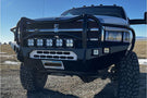 Throttle Down Kustoms Hurricane Front Bumper for 1994-2024 Dodge Ram 4500/5500, Heavy-duty Steel with Bull Bar Design.