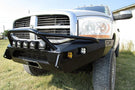 Throttle Down Kustoms Hurricane Front Bumper for 1994-2024 Dodge Ram 4500/5500, Heavy-duty Steel with Bull Bar Design.