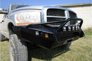 Throttle Down Kustoms Hurricane Front Bumper for 1994-2024 Dodge Ram 4500/5500, Heavy-duty Steel with Bull Bar Design.
