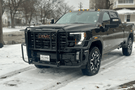 Thunder Struck heavy-duty grille guard GHD24-100CA for 2024+ GMC Sierra 2500HD/3500HD, compatible with camera for enhanced protection.