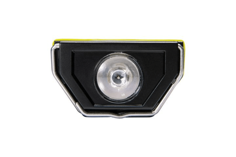 Portable flashlight with a black and yellow design