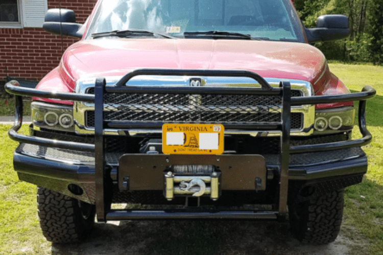 Tough Country Dodge Ram 2500/3500 1996-2002 Front Bumper Expanded Metal without Tow Hooks,  Gloss Black Powder Coat Finish TFR0201DLRESM