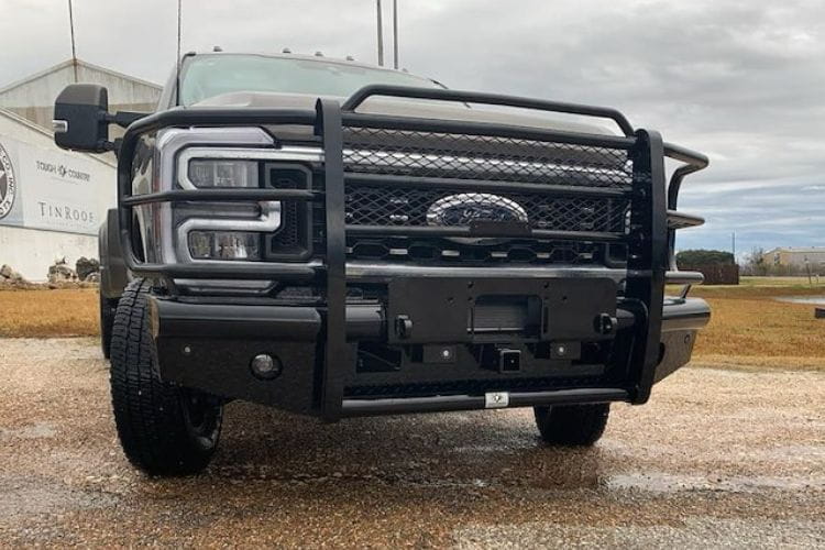 Tough Country Traditional front bumper with winch mount TFR2023FW for 2023-2026 Ford F250/F350 Super Duty durable black