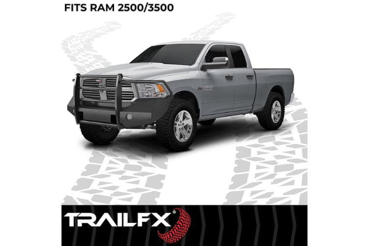 TrailFX front full replacement bumper FX3012A for 2010-2012 Dodge Ram 1500 durable Ram 1500 full replacement bumper black