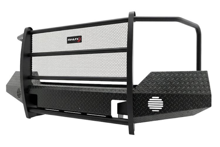 TrailFX front full replacement bumper FX3022A for 2015-2019 GMC Sierra 2500HD/3500HD durable black truck bumper protection