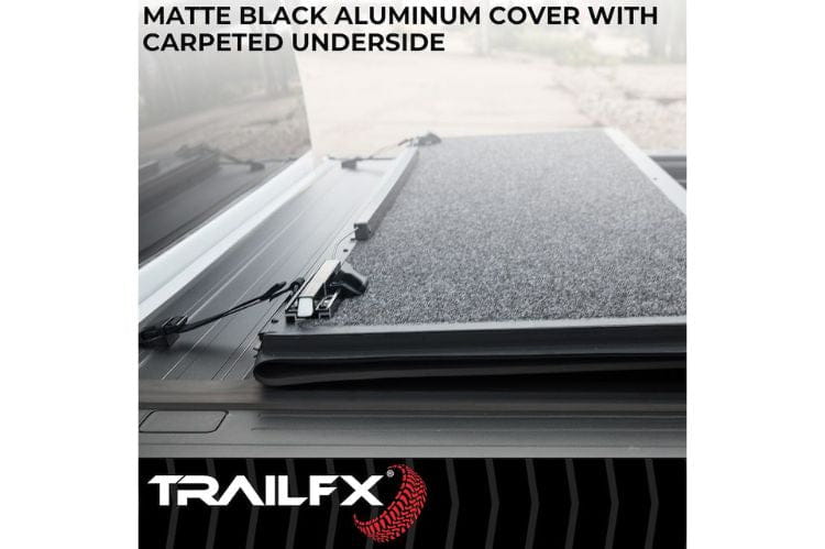 TrailFX HF3 Pro hard folding tonneau cover TFX1712 for 2019-2026 Chevy Silverado 1500 5.7 bed durable tri fold tonneau cover.