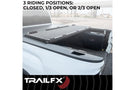TrailFX HF3 Pro hard folding tonneau cover TFX1712 for 2019-2026 Chevy Silverado 1500 5.7 bed durable tri fold tonneau cover.