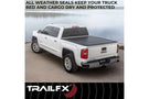 TrailFX HF3 Pro hard folding tonneau cover TFX1712 for 2019-2026 Chevy Silverado 1500 5.7 bed durable tri fold tonneau cover.
