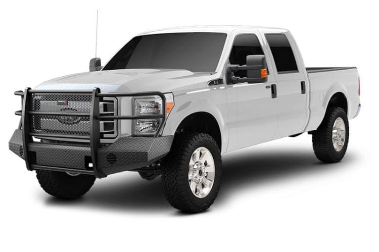TrailFX front full replacement bumper FX3000A for 2011-2016 Ford F250/F350 Super Duty durable replacement front bumper black