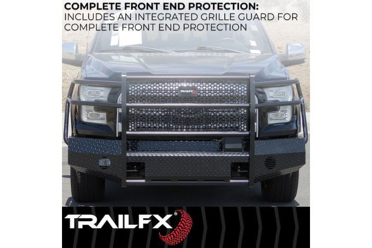TrailFX full replacement front bumper FX3010A for 2003-2005 Dodge Ram 2500/3500 durable TrailFX front bumper black finish