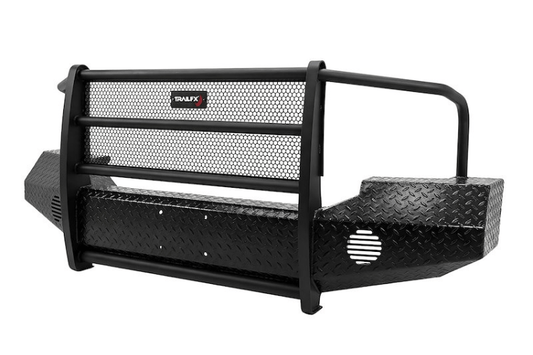 TrailFX full replacement front bumper FX3002A for 2005–2007 Ford F250/F350 Super Duty, heavy-duty steel truck bumper for front protection.