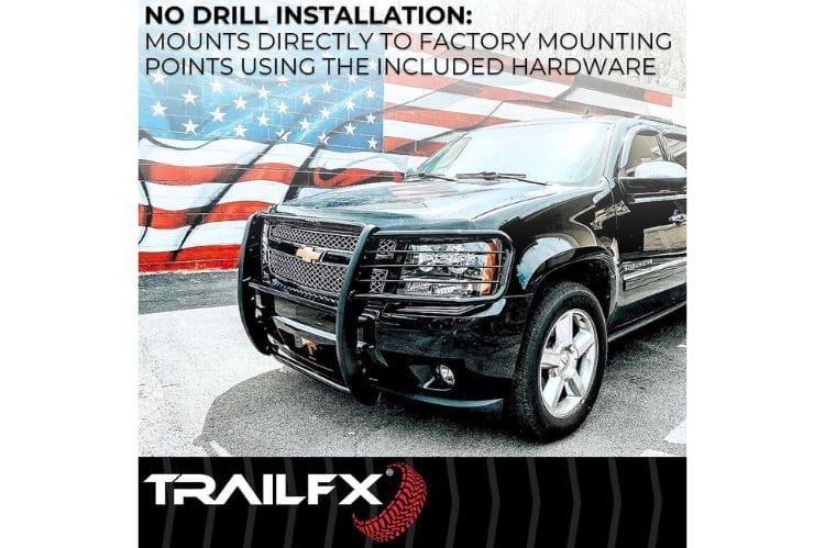 TrailFX grille guard E0047T for 2022-2026 Chevy Silverado 1500 durable truck grille guard for front end protection