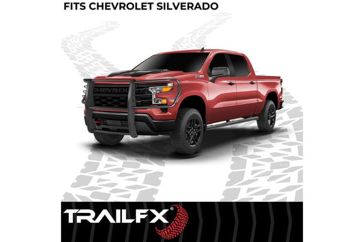 TrailFX grille guard E0047T for 2022-2026 Chevy Silverado 1500 durable truck grille guard for front end protection