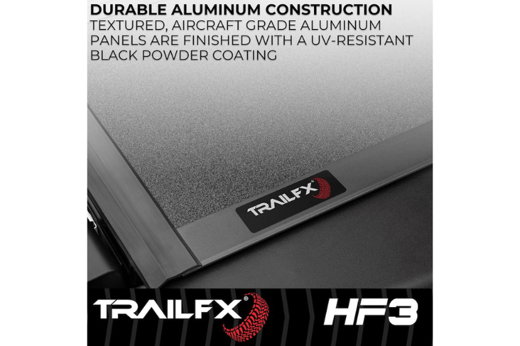 TrailFX HF3 hard tri fold tonneau cover TFX8005 for 2019-2026 Chevy Silverado 1500 5.8 bed durable tri fold tonneau cover.