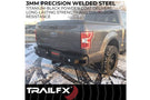 TrailFX rear bumper RLDB009TI for 2019-2026 Chevy Silverado 1500 durable light duty steel truck rear bumper black finish