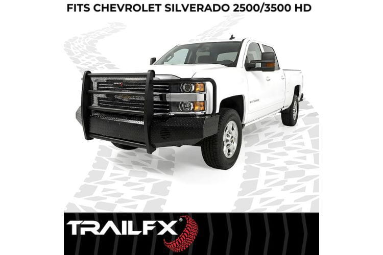 TrailFX steel front bumper replacement FX3004A for 2011-2014 Chevy Silverado 2500HD/3500HD durable steel replacement bumper