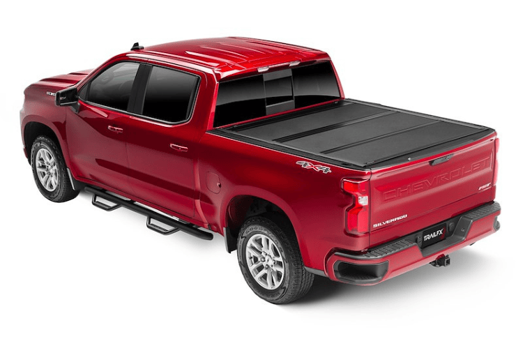 TrailFX HF3 hard tri fold tonneau cover TFX8005 for 2019-2026 GMC Sierra 1500 5.8 bed durable tri fold tonneau cover.