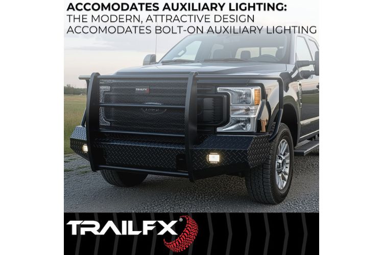 TrailFX truck front bumper grille guard FX3009A for 2006-2009 Dodge Ram 2500/3500 durable heavy duty front bumper protection