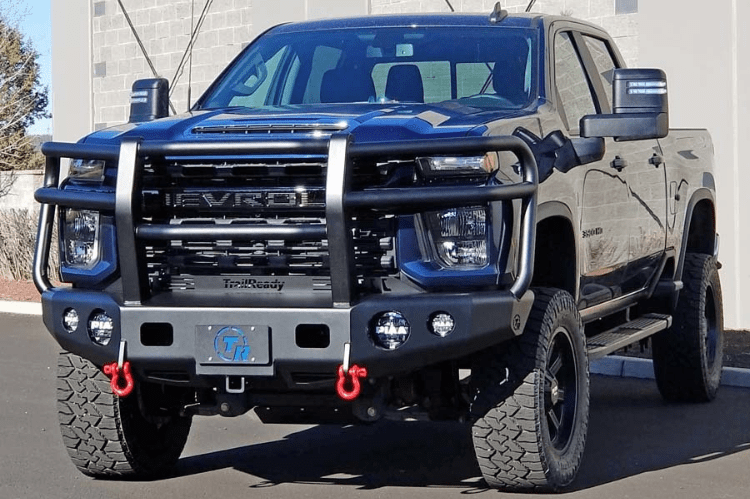TrailReady 10725G Chevy Silverado 2500/3500 2020-2023 Front Bumper Winch Ready With Full Guard