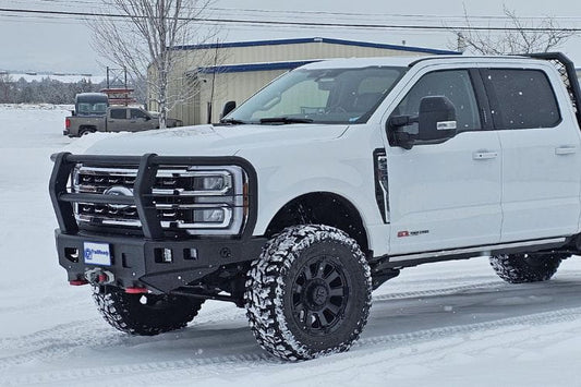 TrailReady Extreme Duty Full Guard front bumper 12400G for 2023-2026 Ford F250/F350 Super Duty durable protection black
