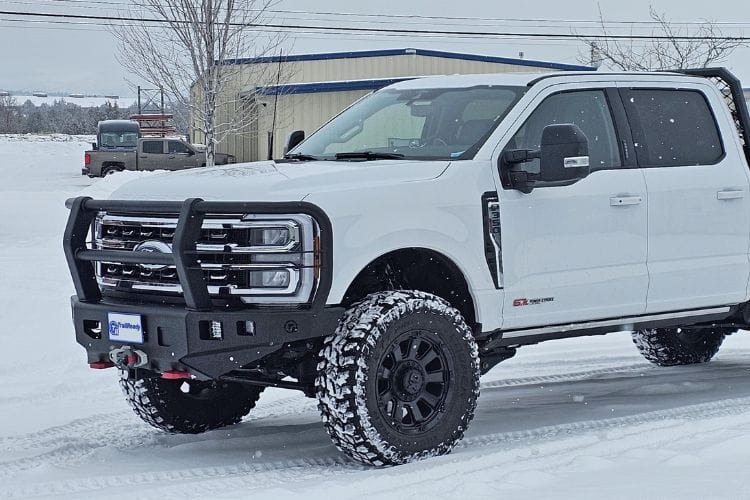 TrailReady Extreme Duty Full Guard front bumper 12400G for 2023-2026 Ford F250/F350 Super Duty durable protection black