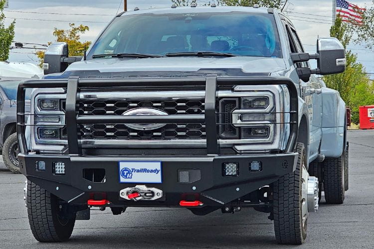 TrailReady Extreme Duty Full Guard front bumper 12400G for 2023-2026 Ford F250/F350 Super Duty durable protection black