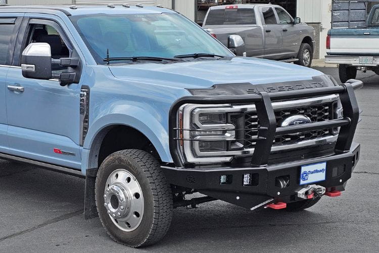 TrailReady Extreme Duty Full Guard front bumper 12400G for 2023-2026 Ford F250/F350 Super Duty durable protection black