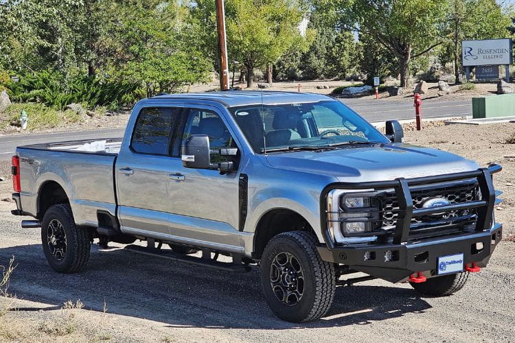 TrailReady Extreme Duty Full Guard front bumper 12400G for 2023-2026 Ford F250/F350 Super Duty durable protection black