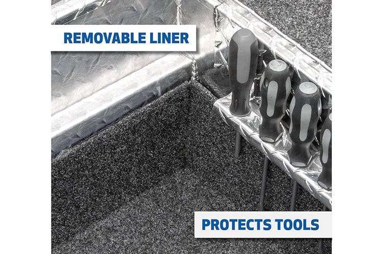 UWS SL-69-LP Chevy Silverado 2500HD/3500HD 1999-2024 69" Secure Lock Truck Tool Box with Low Profile Bright Aluminum