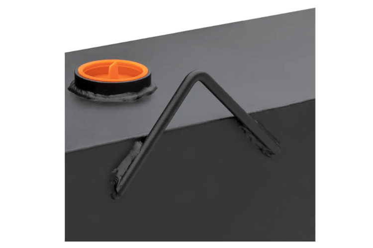 UWS Matte Black Steel Transfer Tank ST-45-R-MB, 45-Gallon capacity for 1995-2024 Dodge Ram 2500/3500 – Durable, rectangular tank for hardworking trucks.