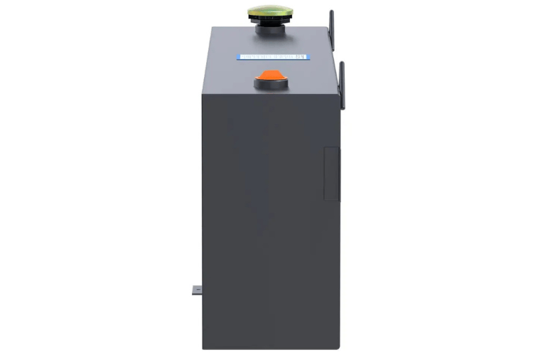 UWS Matte Black Steel Transfer Tank ST-45-R-MB, 45-Gallon capacity for 1987-2014 Ford F150 – Durable, rectangular tank for hardworking trucks.