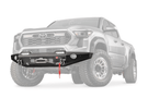 Warn Elite front bumper 111169 for 2024–2026 Toyota Tacoma, heavy-duty steel winch bumper for rugged truck protection.