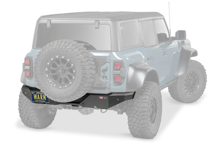Warn Elite rear bumper 111117 installed on 2021–2026 Ford Bronco
