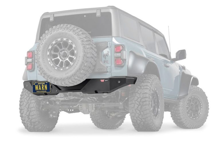 Warn Elite rear bumper 111117 installed on 2021–2026 Ford Bronco