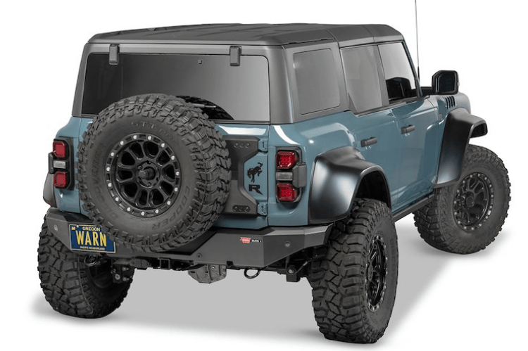 Warn Elite rear bumper 111117 installed on 2021–2026 Ford Bronco