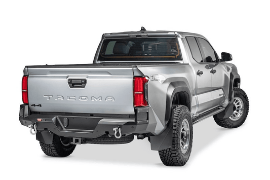 Warn Elite rear bumper 111170 for 2024–2026 Toyota Tacoma, heavy-duty steel bumper for rear-end protection and style.