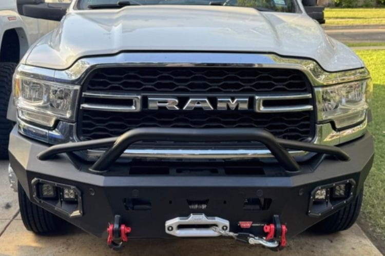 Warn 107003 Dodge Ram 4500/5500 2019-2026 Ascent Front Bumper With Baja Grille Guard
