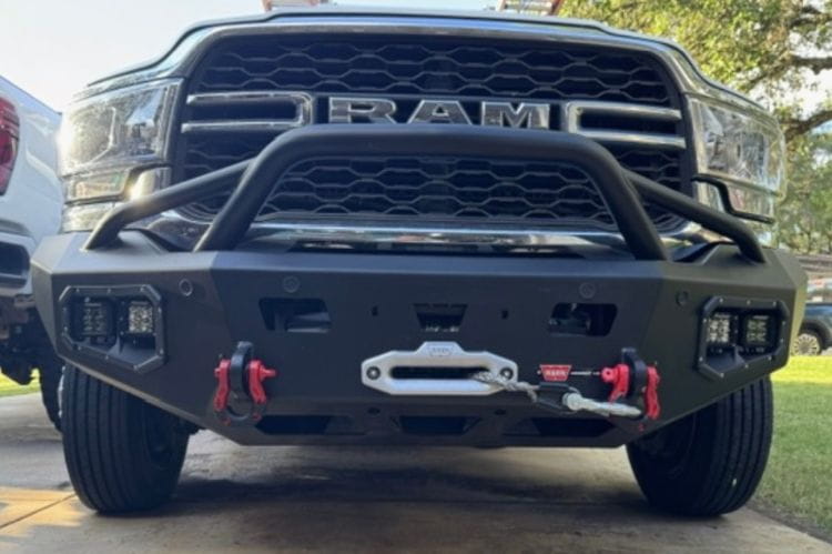 Warn 107003 Dodge Ram 4500/5500 2019-2026 Ascent Front Bumper With Baja Grille Guard