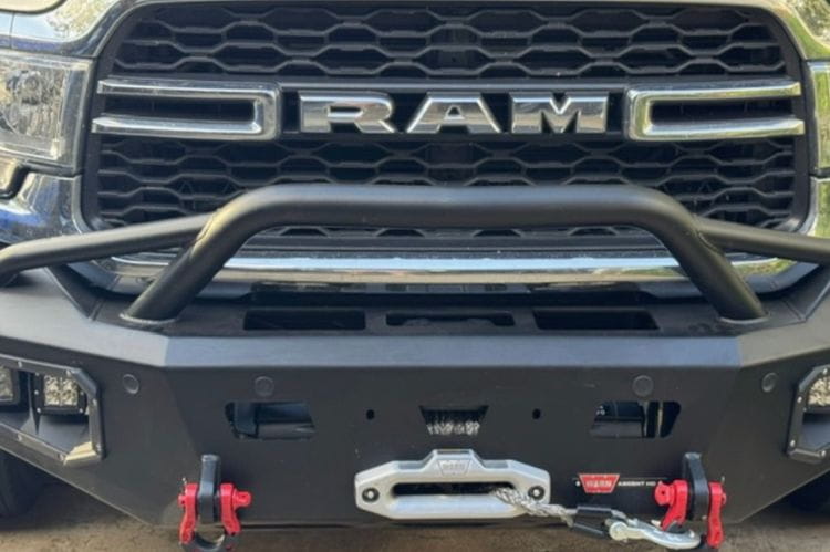 Warn 107003 Dodge Ram 4500/5500 2019-2026 Ascent Front Bumper With Baja Grille Guard